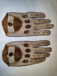 Peccary Auto Fahrer Handschuhe Gr 8 Herren Damen Leder Luxus 236 - Bild 1 von 7
