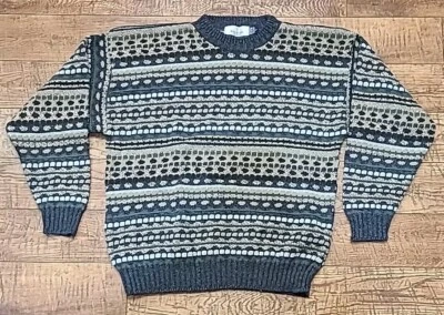 Suéter Pullover Vintage EE. UU. Bill Blass Para Hombre 100% Algodón Enmarcado a Mano L Foto 1 de 4