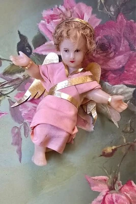 Beau poupée ancienne cire jésus - Photo 1/4