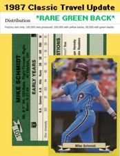 *RARE* 1987 Classic Travel Update - MIKE SCHMIDT #101 (Green Back) (HOF) - NMT