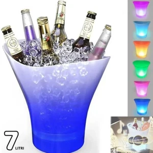 ALTOPARLANTE BLUETOOTH SECCHIELLO GHIACCIO CON LUCI LED PER EVENTI FESTE DISCO - Imagen 1 de 7