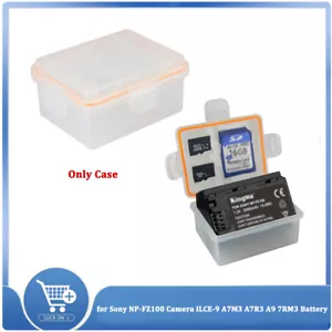 Battery Case Box for Sony NP-FZ100 Camera ILCE-9 A7M3 A7R3 A9 7RM3 Battery - Picture 1 of 8