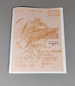 Voice of Fashion Pattern Book, Winter 1898, Vol 12 No 50, REPRINT. - Picture 1 of 3