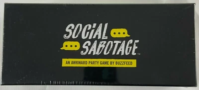 Social Sabotage: An Awkward Party Game by BuzzFeed - Ages 17 & up - New Sealed - Image 1 of 3