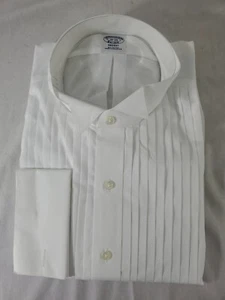 Brooks Brothers Mens 18 - 38 White Formal Wing Collar Shirt -Regent -New FR SHIP - Picture 1 of 6