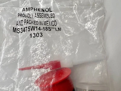 MS3475W14-18S Circular Connector, SKT, 18POS, Crimp, Straight, 18 Terminal, - Image 1 of 3