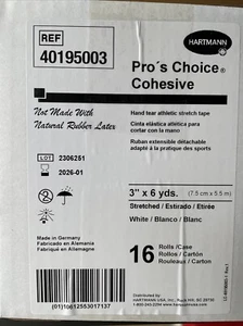 Hartmann 's Choice Selbstklebendes Hand-Riss Athletic Stretch Tape, 3”X 6yds 16 Rollen - Bild 1 von 1