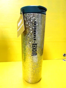 Starbucks X Wicked the Movie OZ Oro Acero Inoxidable Vaso de Agua Bebida Dije 16 OZ - Imagen 1 de 10