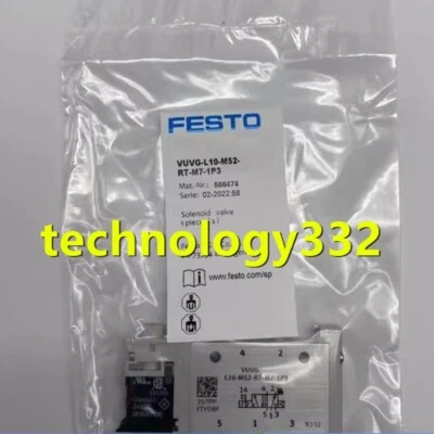 1PC NEW FESTO Solenoid valve VUVG-L10-M52-RT-M7-1P3 566474 #LM - Image 1 of 2