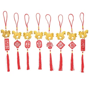  8 Stck. Pferd hängende Ornamente Chinesisches Neujahr Segen Anhänger - Bild 1 von 20
