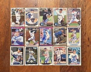 Lot of 15 Signed Baseball Cards Autograph - Los Angeles Dodgers - Picture 1 of 1