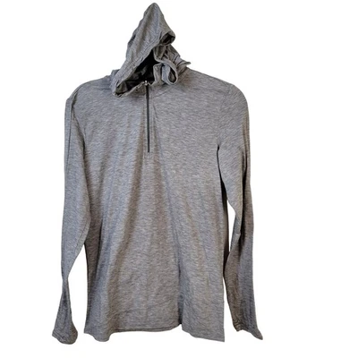 Sudadera con Capucha Horny Toad Para Mujer M Gris Jaspeado Ligera Pull Over 1/4 Cremallera Senderismo Foto 1 de 4