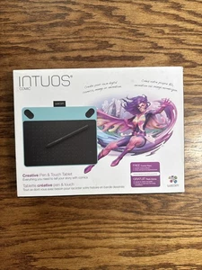 Wacom Intuos Comic Pen and Touch Graphic Drawing Tablet CTH-490CB Blue - Picture 1 of 6