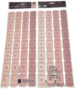RARE Sticko BABY GIRL ABC Alphabet Letters & Numbers Scrapbook Party Stickers - Picture 1 of 1