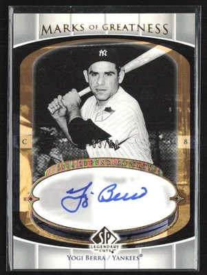 Yogi Berra 2004 SP Legendary Cuts Marks of Greatness Auto /50 #MG-YB New York - Image 1 of 2