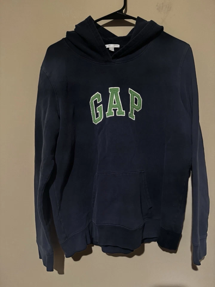 Sudadera con capucha GAP para mujer talla grande azul marino verde logotipo  Foto 1 de 4