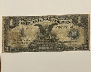1899 Silver Certificate Black Eagle Large Note $1 Dollar - Picture 1 of 8