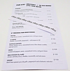Pub 626 Restaurant Chicago Take-Out Menu Rogers Park Morse & Glenwood Illinois - Picture 1 of 3