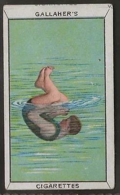 GALLAHER-SPORTS SERIES 1912-#048- SWIMMING - THROWING SOMERSAULT - Image 1 of 2