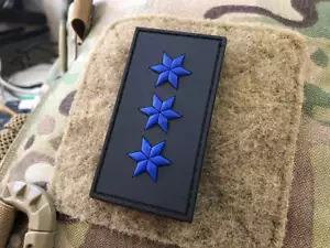 Distintivo grado superiore di polizia (POM) - patch, nero / patch in gomma 3D - Foto 1 di 5