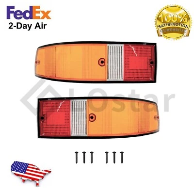 LH and RH Rear Tail Light Lens Reproduction W/ Hardware For Porsche 911 912 - Image 1 of 4