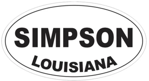 Simpson Louisiana Oval Bumper Sticker or Helmet Sticker D4011 - Picture 1 of 1