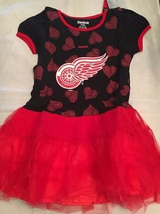 Detroit Red Wings NEW Youth Girls Medium Tutu Flyers Dress . NHL Hockey Fan Cute - Picture 1 of 4