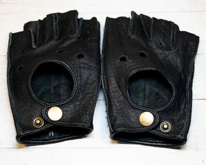 Winter Fingerlose Handschuhe für Herren Schwarz Halbfinger Fahren Gym Training Fitness - Bild 1 von 4
