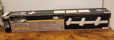 Vintage NOS Hampton Bay 3-Light Retro White Track Lighting Kit 30" Wall Plug In - Image 1 of 4