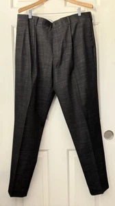 zara man's size 36X30 Anthracite Black/Gray TEXTURED STRETCH PANTS - Picture 1 of 18