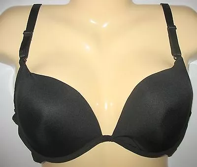 Baci Lingerie - 34B -Black Four Way Deep-V Push Up Bra -Underwire - Molded Cups  - Image 1 of 3