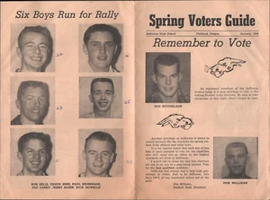 1958 JEFFERSON HIGH SCHOOL - PORTLAND, OREGON Schülerschaft / Spring Voters Guide - Bild 1 von 4