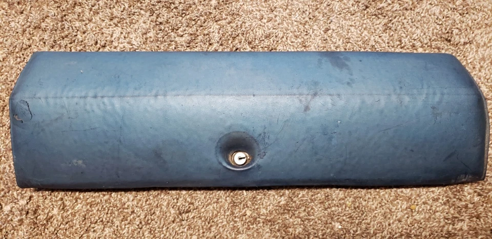 1968 69  DODGE CORONET PLYMOUTH ROADRUNNER NON RALLYE DASH GLOVE BOX DOOR BLUE  - Image 1 of 4