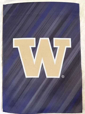 Washington Huskies Suede Garden Flag 12.5”x18 NCAA Football Evergreen Cover