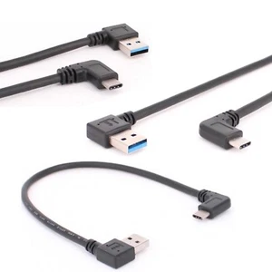 90 Degree Angle USB-C USB3.0 TO Type C FAST Sync&Charger Cable For cell phone gm - Picture 1 of 10