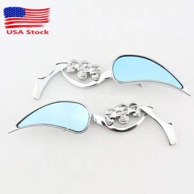 Espejos retrovisores calavera motocicleta para Suzuki Boulevard C50 C90 C109R M109R M50 M90 M95 EE. UU. Foto 1 de 4