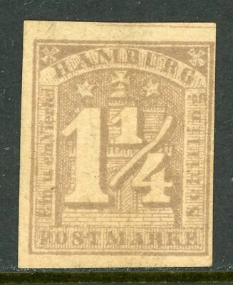 Alemania Estados 1864 Hamburgo 11/4s Lila Scott #9a Como Nuevo G447 Foto 1 de 2