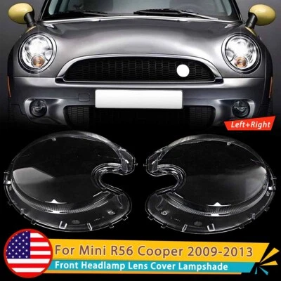 1 Pair Clear Headlight Lens Cover Replacement for BMW Mini Cooper R56 2009-2013 - Image 1 of 4