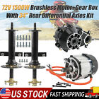 34" Rear Axles Kit 72V 1500W Brushless Differential Motor + Gear Box For Go Kart
