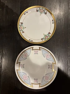 Set Of 2 Bavarian China Plates With Gold Trim - Picture 1 of 6