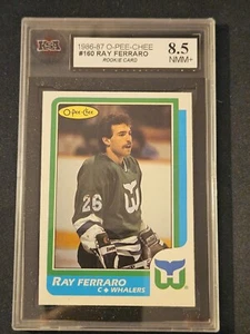 86-87 O-Pee-Chee Ray Ferraro Rookie KSA 8.5 🚨🚨🚨 Hartford Whalers - Picture 1 of 2