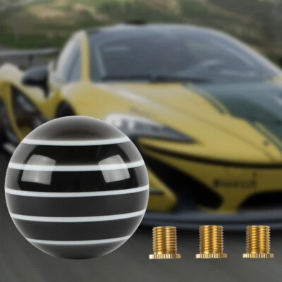 JDM Universal Brillante Negro/Blanco Bola Redonda Manual Perilla de Cambio de Marchas m8 m10 m12 Foto 1 de 4