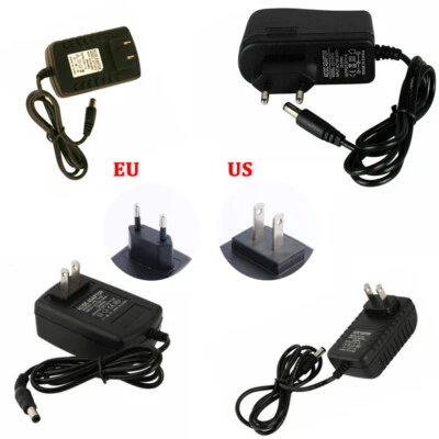EU US 5V 12V 24V Schalter Netzteil Stecker für LED Lichtleiste Lampe Ladegerät N - Bild 1 von 4