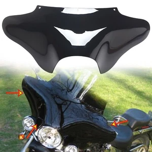 Vivid Black Batwing Front Outer Fairing For Harley Softail Touring Road King - Picture 1 of 9