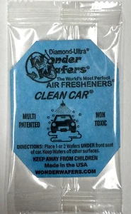 24 @Wonder Wafers "Clean Car" INDIVIDUALLY WRAPPED Air Freshener - Picture 1 of 1