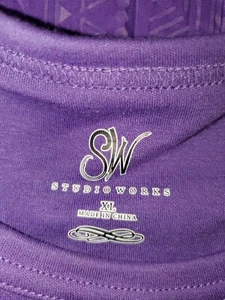 NWOT Studio Works Purple Button Up w/ Tank Size XL #346 - Picture 1 of 4