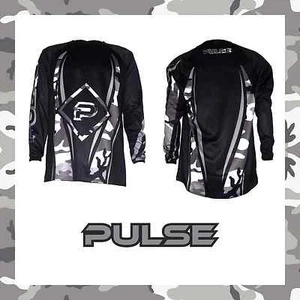 PULSE MOTOCROSS MX ENDURO BMX MOUNTAIN BIKE JERSEY - URBAN CAMO GREY & BLACK  - Picture 1 of 1