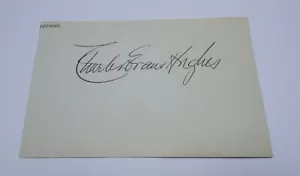 Documento recortado de firma de Charles Evan Hughes - Imagen 1 de 2