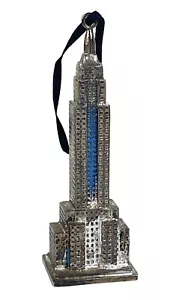 "Adorno de árbol de Navidad de recuerdo de metal fundido Empire State Building 4,4"" de alto" - Imagen 1 de 10