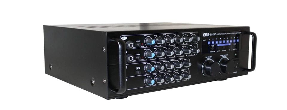 EMB EBK37 Rack Mountable Karaoke Mixing Amplifier - Black